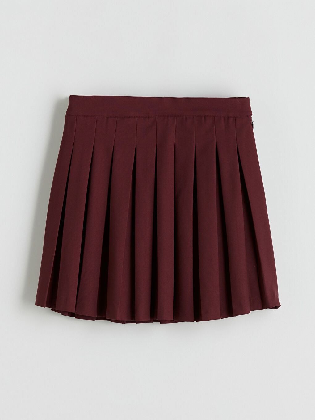 Waist Zipper Pleated Mini Skirt-4