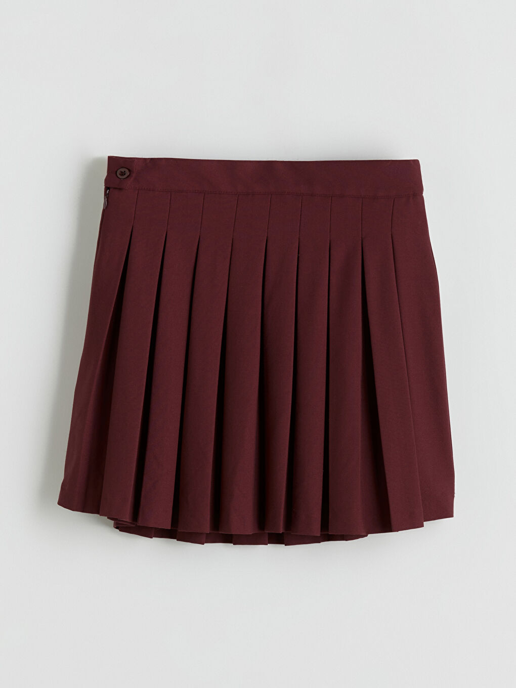 Waist Zipper Pleated Mini Skirt-5