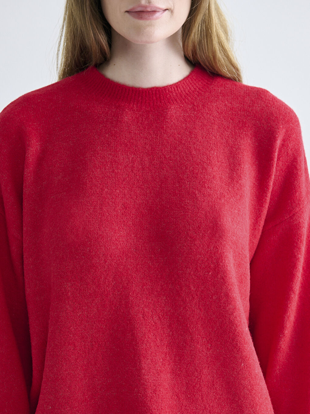 Crew Neck Oversize Women's Knitwear Sweater-2