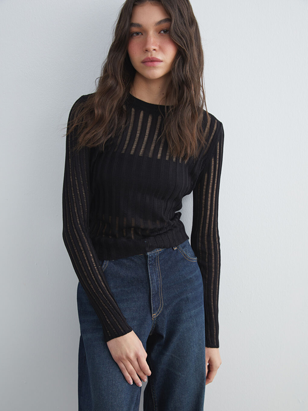 XSIDE Crew Neck Women's Knitwear Sweater -W5FF39Z8-CVL