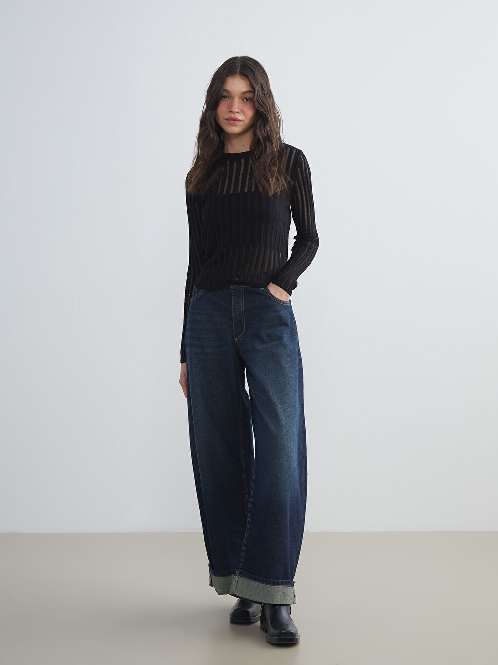 XSIDE Crew Neck Women's Knitwear Sweater -W5FF39Z8-CVL