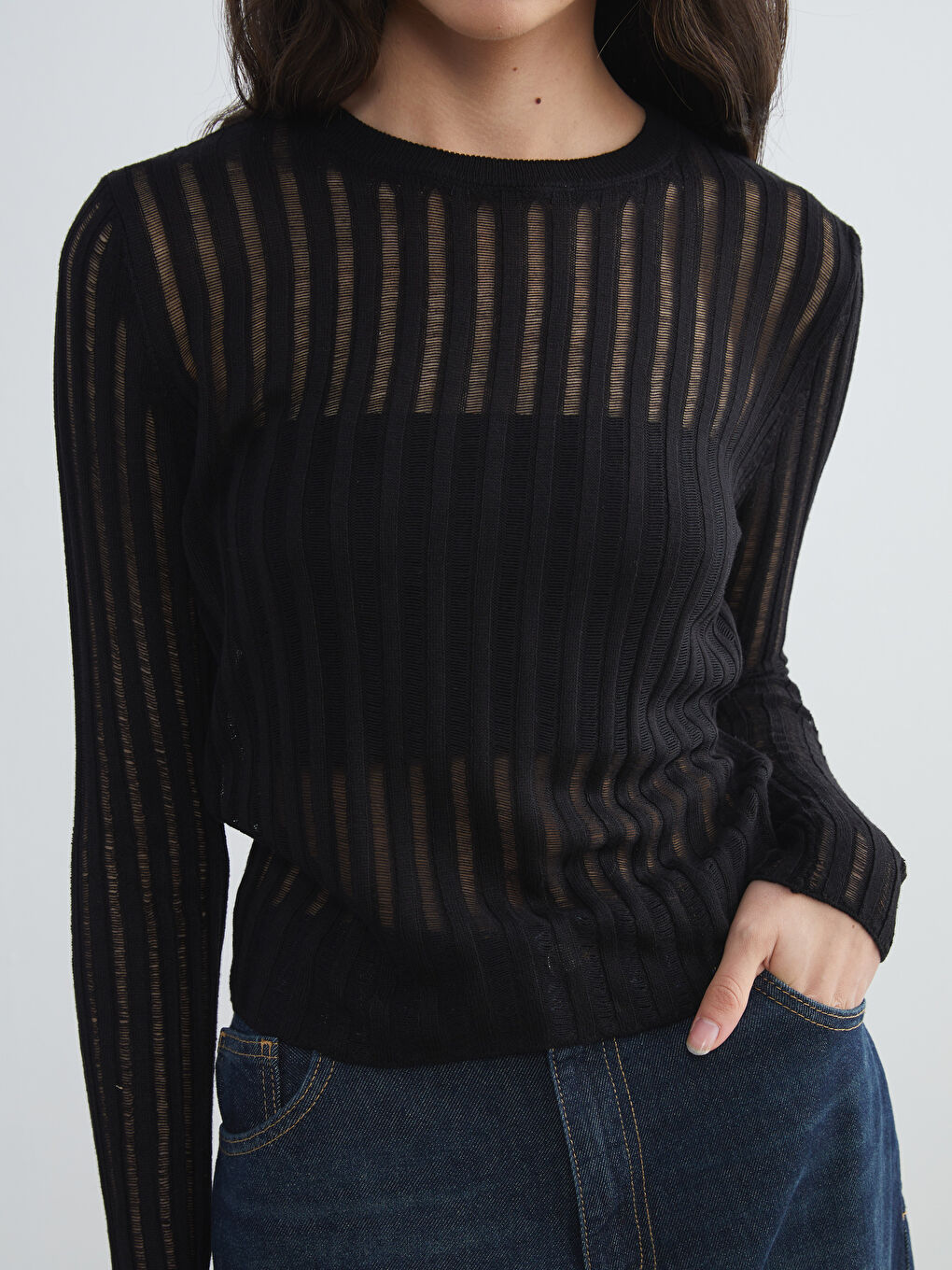 XSIDE Crew Neck Women's Knitwear Sweater -W5FF39Z8-CVL