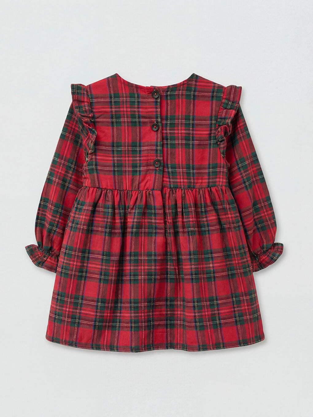 Robe pour Filles à Col Rond avec Détail Nœud-1