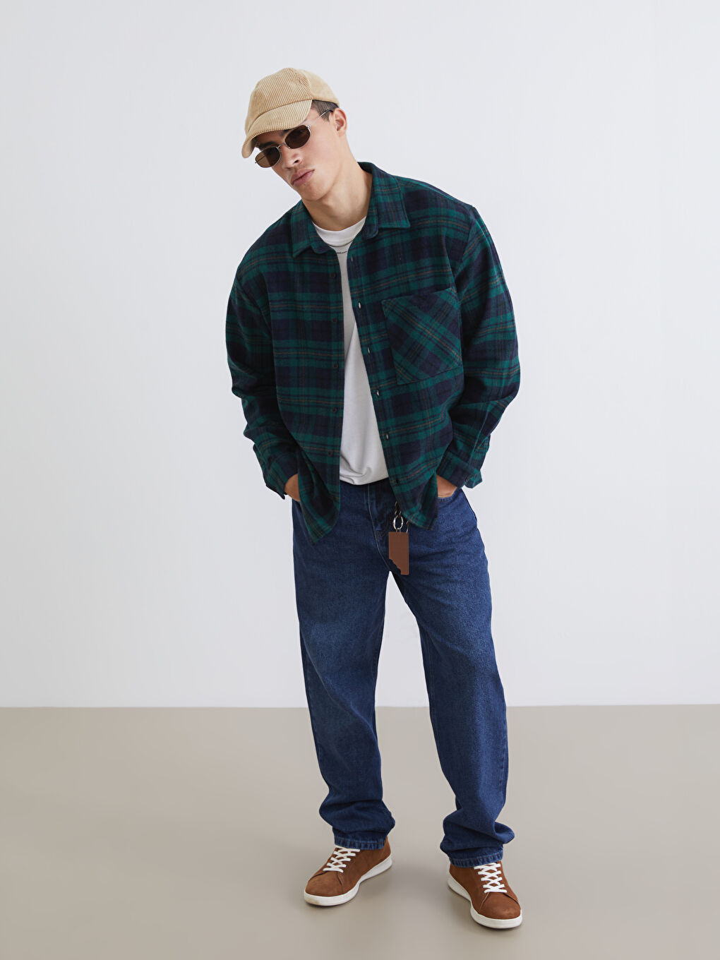 İndigo Baggy Fit Erkek Jean Pantolon