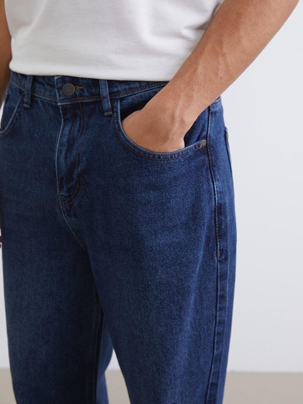 İndigo Baggy Fit Erkek Jean Pantolon-2