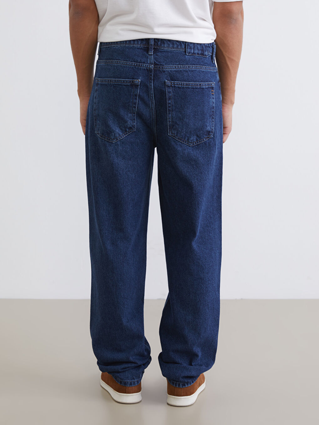 İndigo Baggy Fit Erkek Jean Pantolon-3