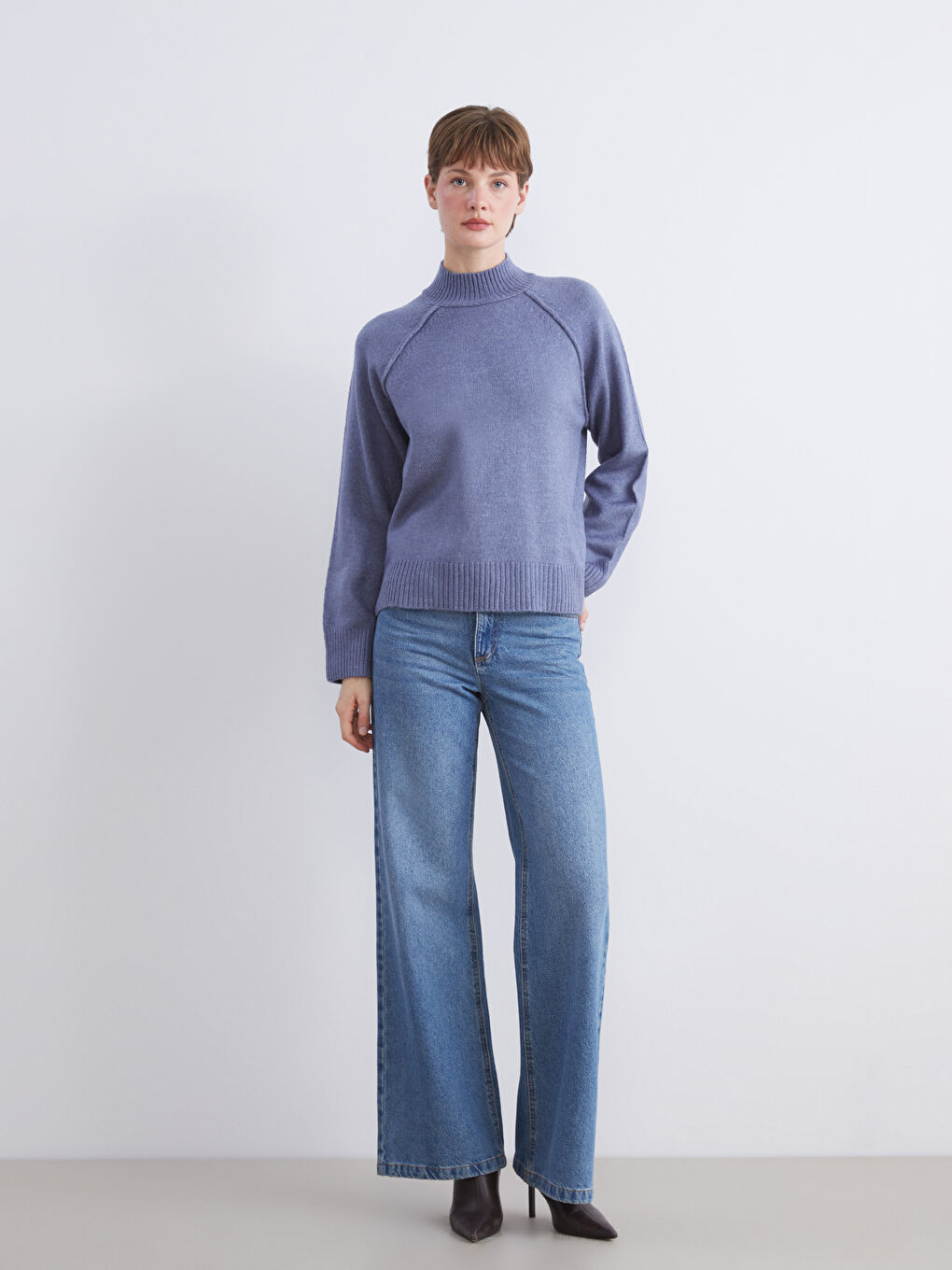 Half Turtleneck Women's Knitwear Sweater-1