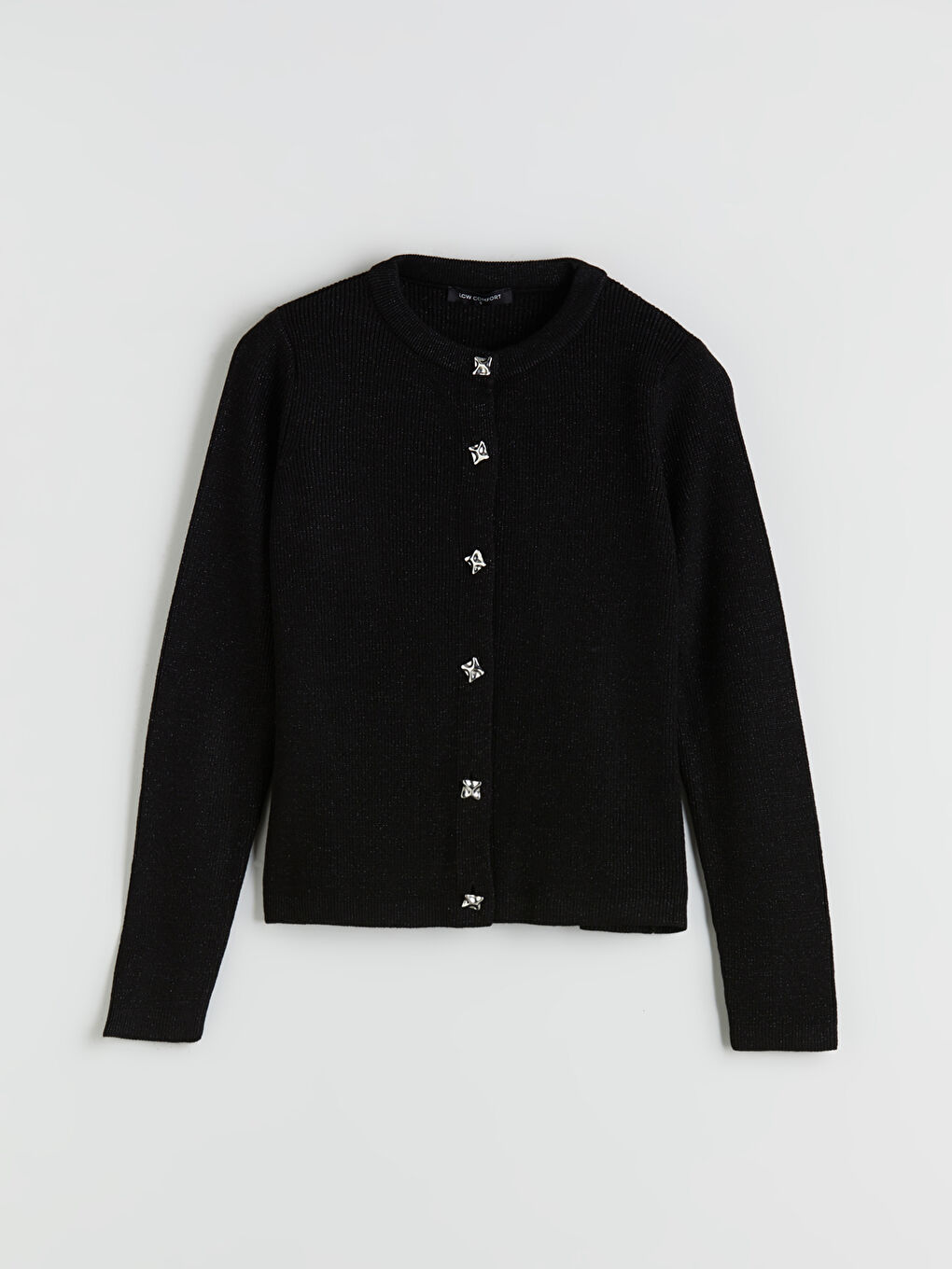 LCW Comfort Crew Neck Women's Knitwear Cardigan -W5FF61Z8-CVL