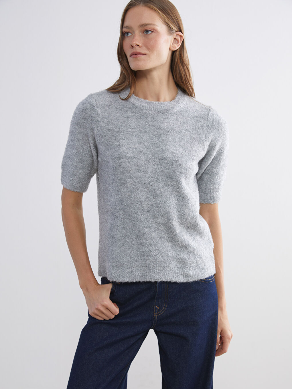 Crew Neck Women's Knitwear Sweater