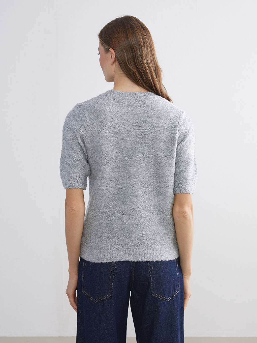 Crew Neck Women's Knitwear Sweater-3