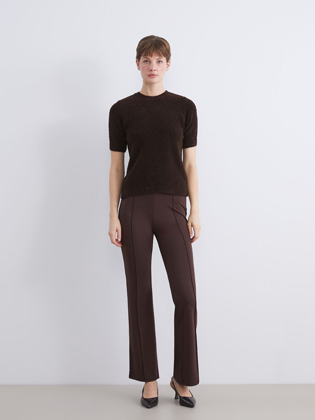 Crew Neck Women's Knitwear Sweater-1