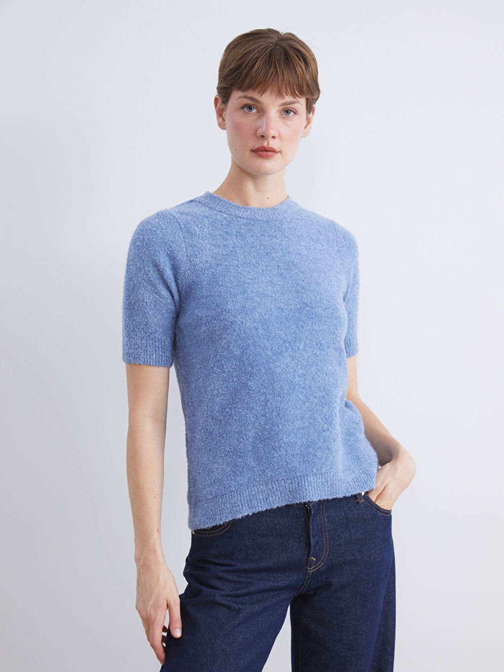 Crew Neck Women's Knitwear Sweater