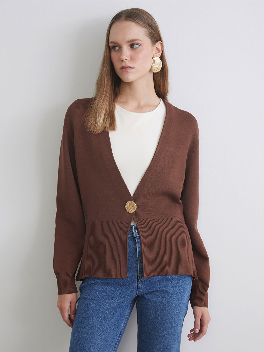 V Neck Women's Knitwear Cardigan