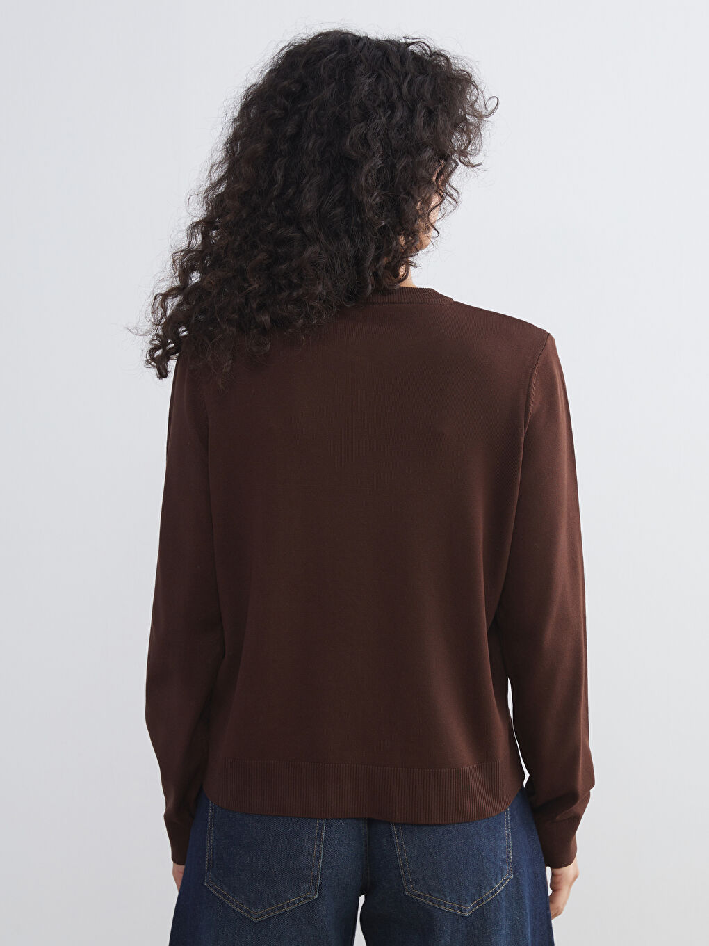 LCW Modest Crew Neck Women's Knitwear Cardigan -W5FF75Z8-DJ7