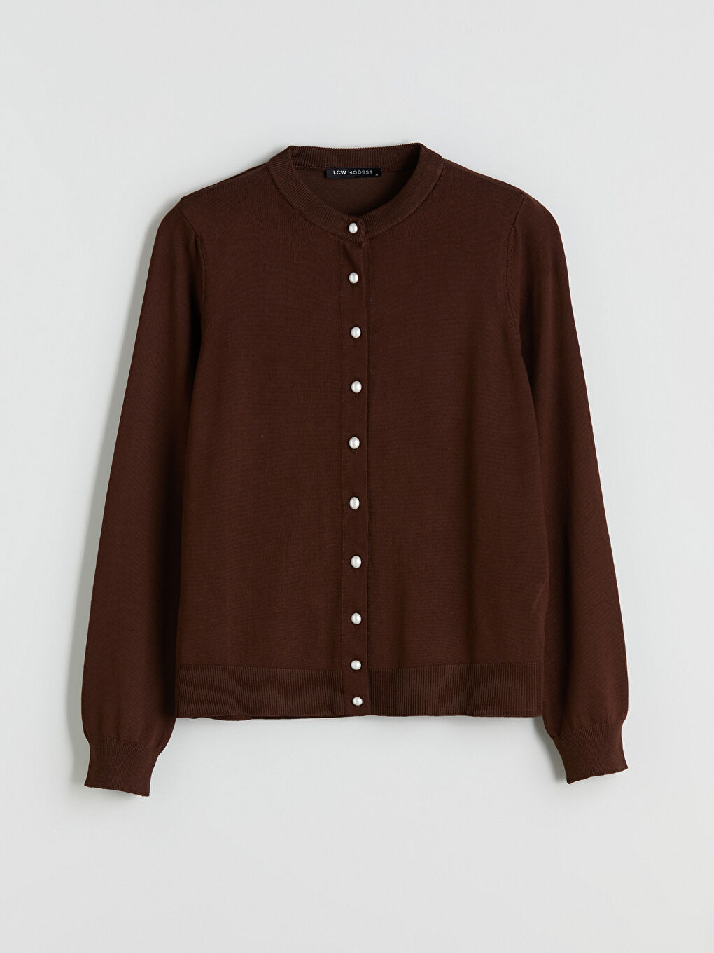 LCW Modest Crew Neck Women's Knitwear Cardigan -W5FF75Z8-DJ7