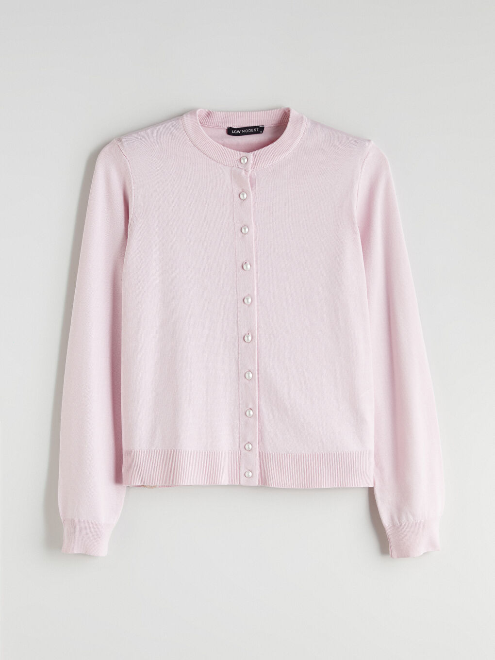 Женщины Розовый Кардиган-4