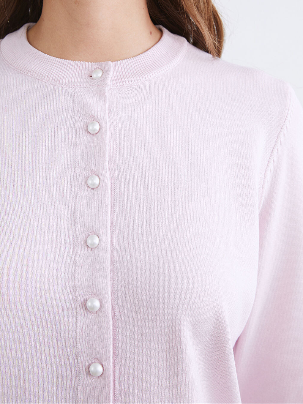 Женщины Розовый Кардиган-2