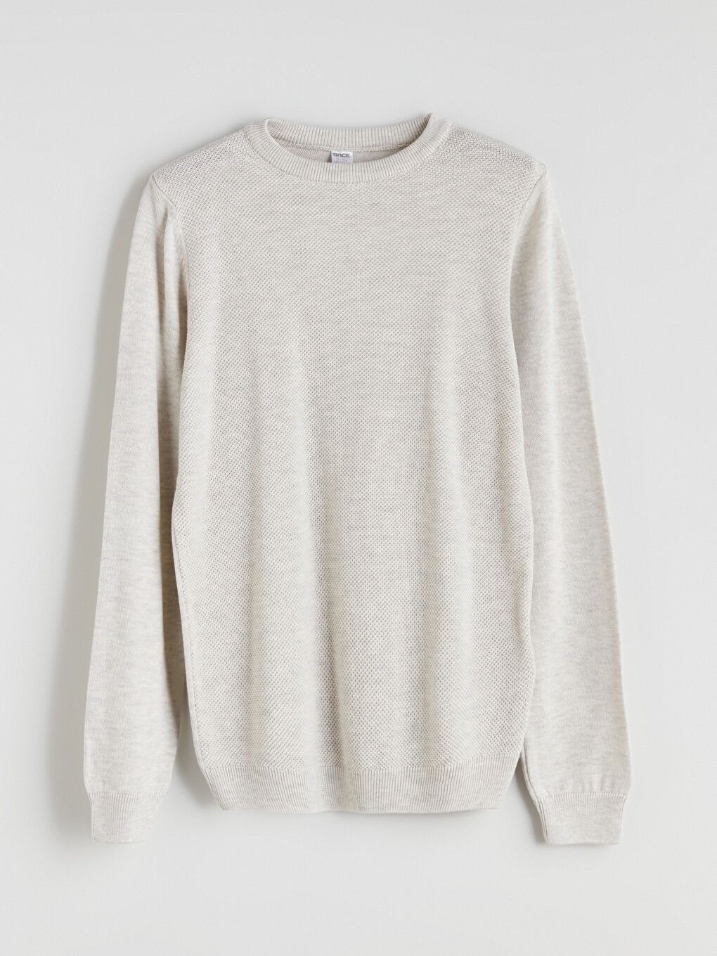 Bej Bisiklet Yaka Erkek Çocuk Triko Kazak