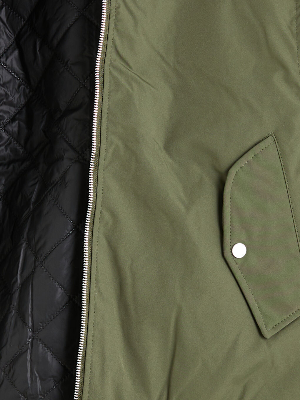 Haki Rahat Kalıp Kolej Yaka Erkek Bomber Mont-6