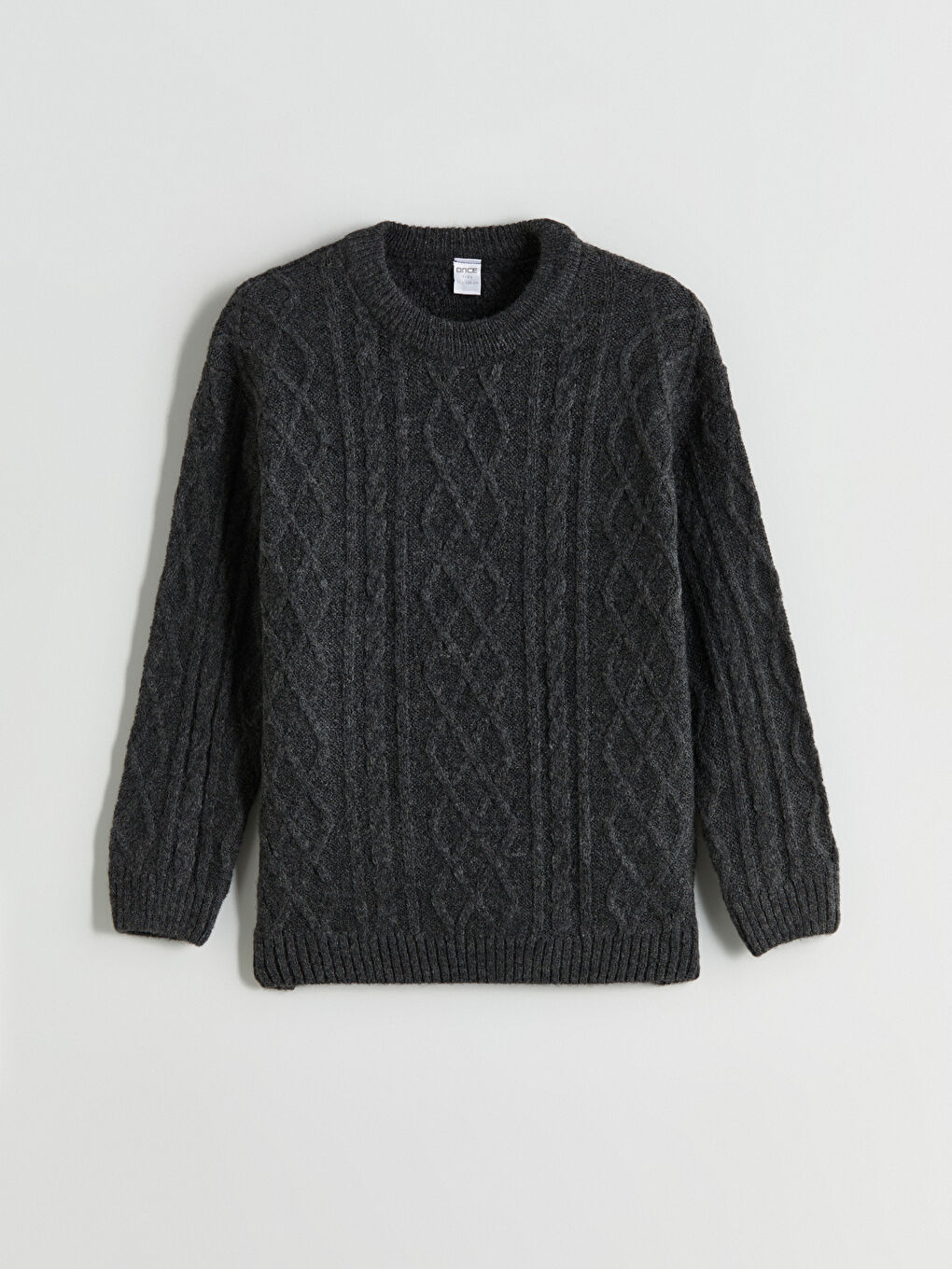 Antrasit Bisiklet Yaka Erkek Çocuk Triko Kazak