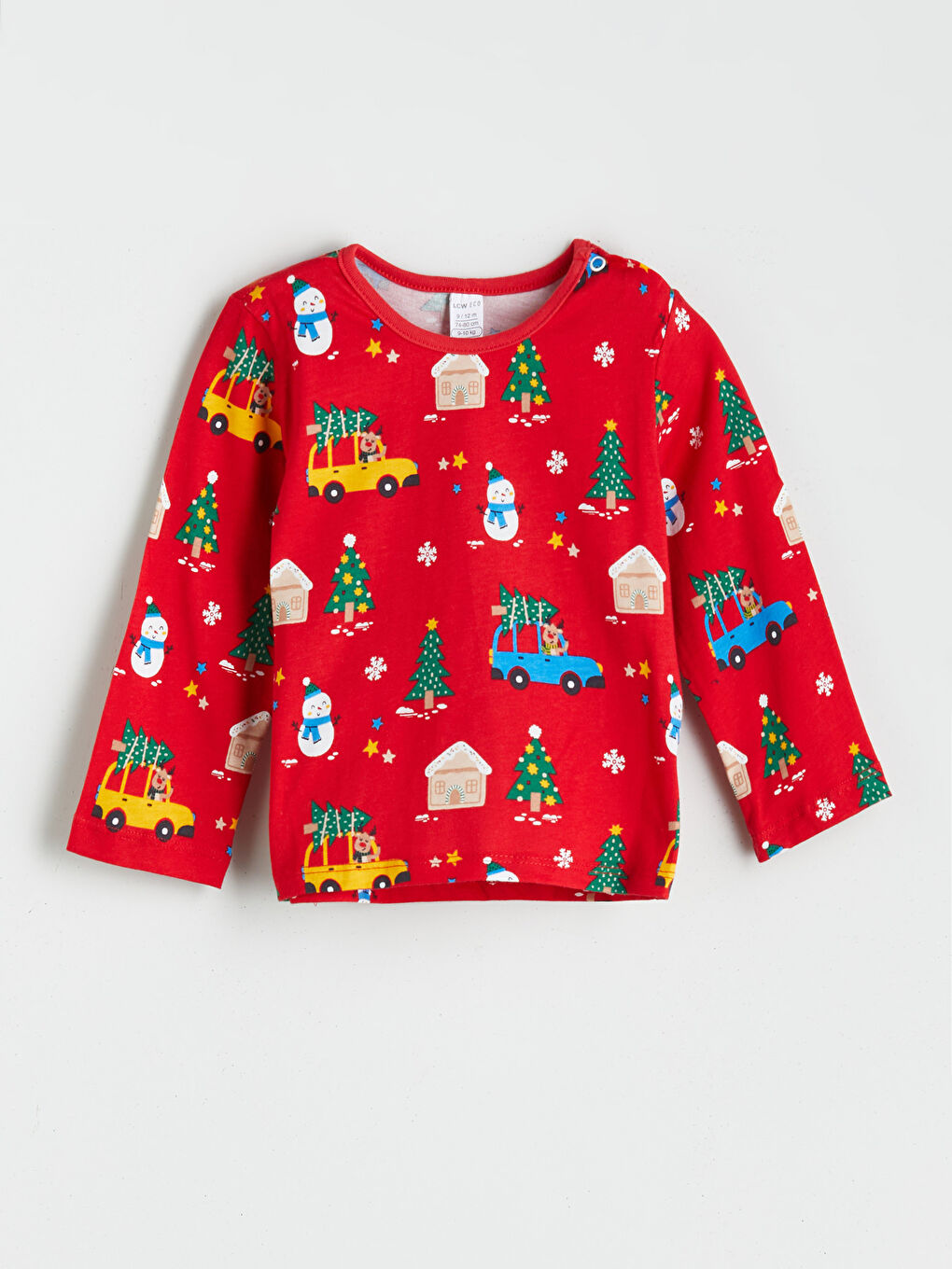 Kırmızı Yılbaşı Temalı Erkek Çocuk Pijama Takımı-1