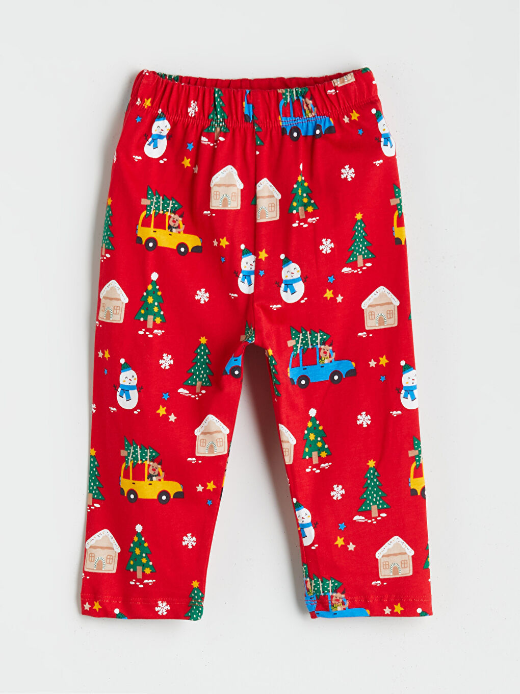 Kırmızı Yılbaşı Temalı Erkek Çocuk Pijama Takımı-3