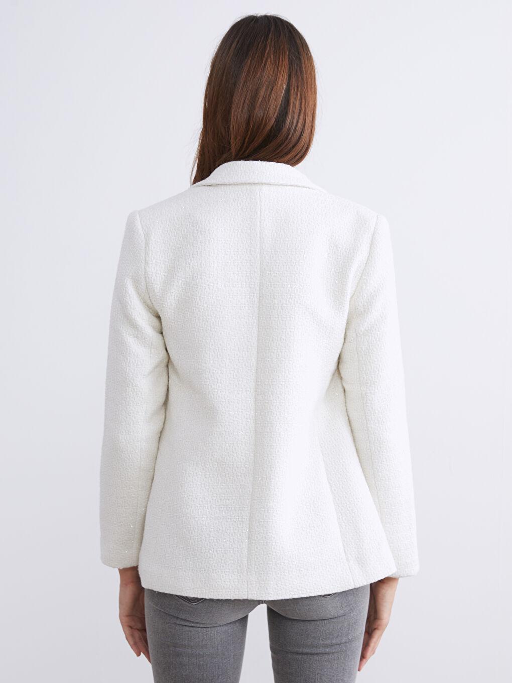 Woman ECRU Blazer Jacket-3