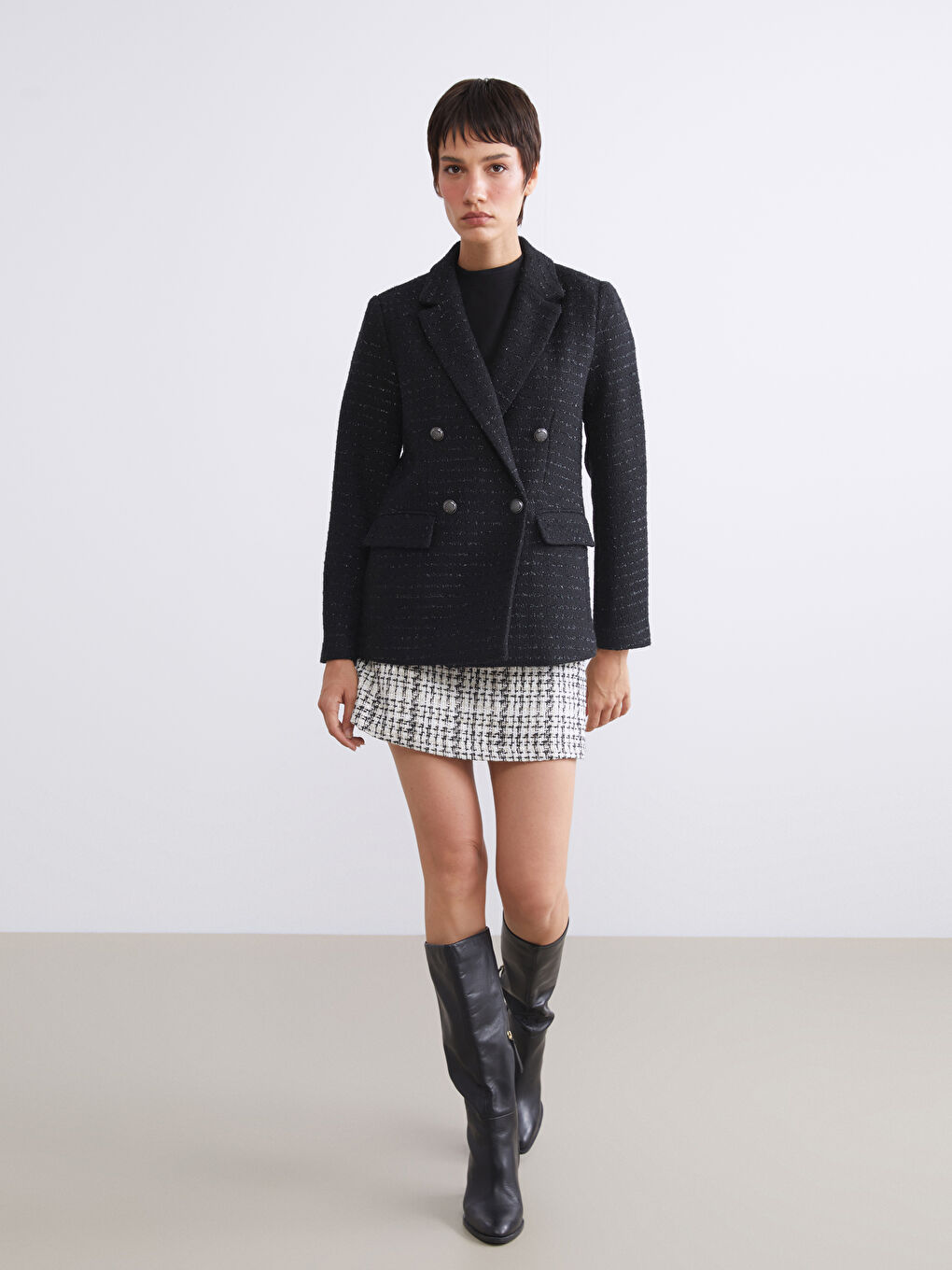 Woman BLACK Blazer Jacket-1