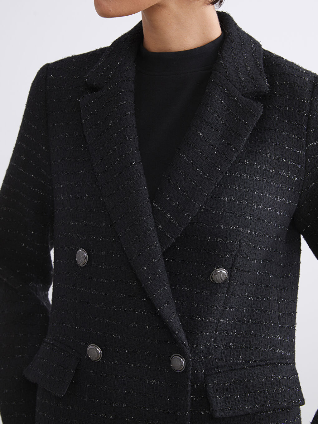 Woman BLACK Blazer Jacket-2