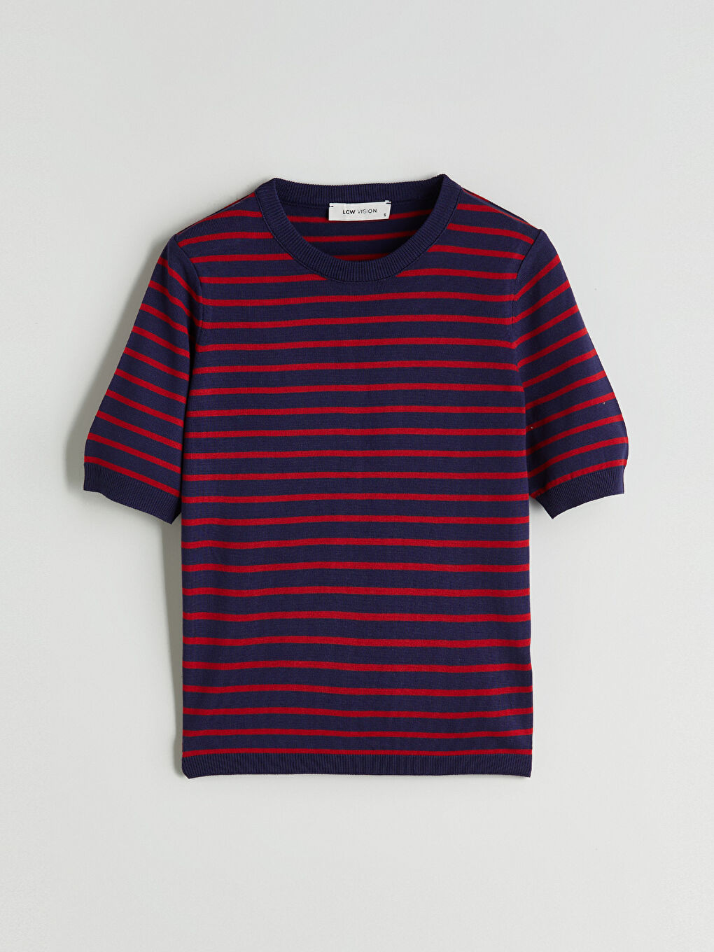 Crew Neck Striped Women's Knitwear Sweater-4