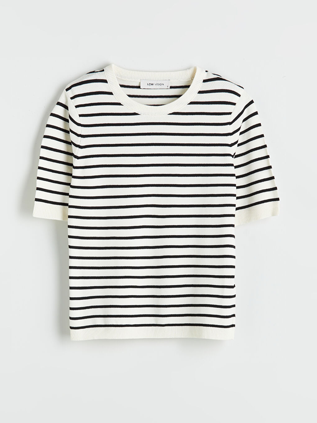 LCW Vision Crew Neck Striped Women's Knitwear Sweater -W5FF93Z8-LEG