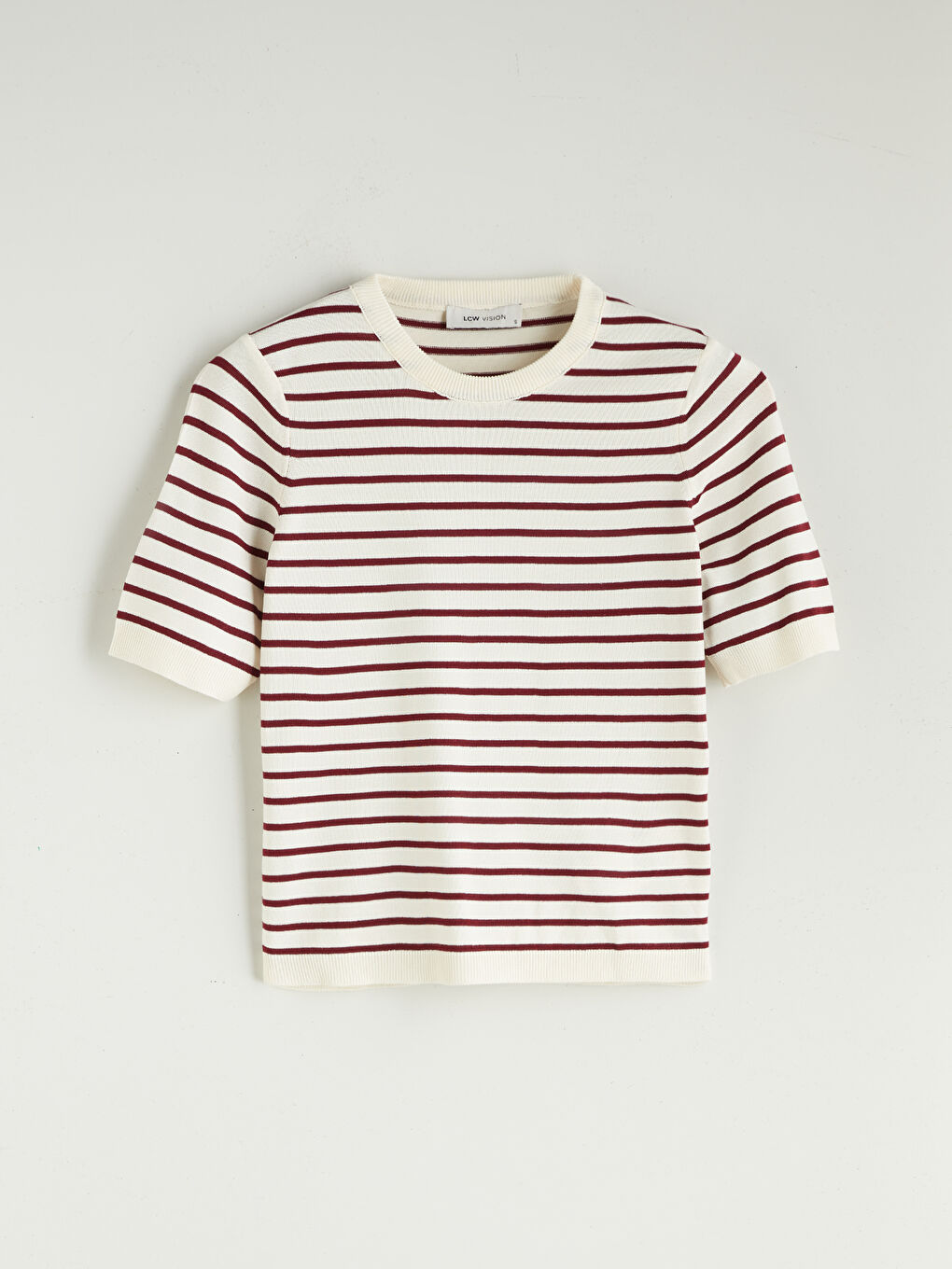 Crew Neck Striped Women's Knitwear Sweater-4