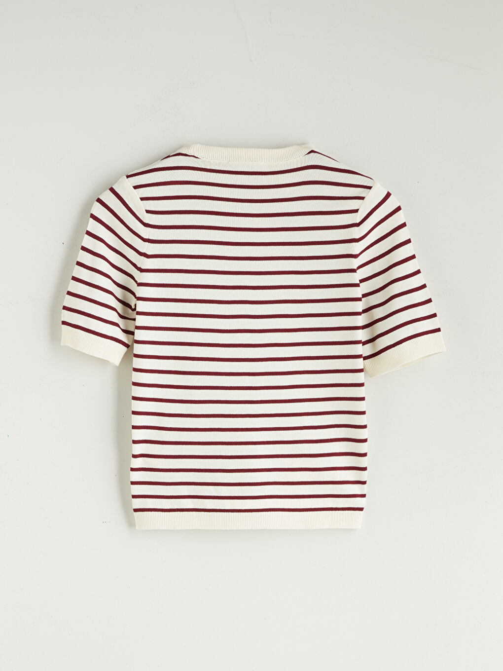 Crew Neck Striped Women's Knitwear Sweater-5