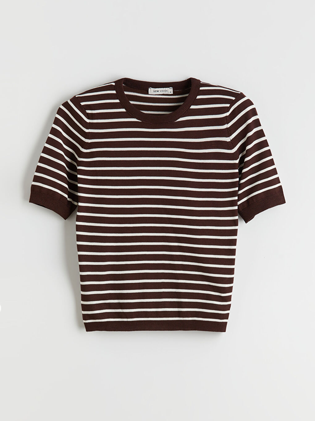 Crew Neck Striped Women's Knitwear Sweater-4