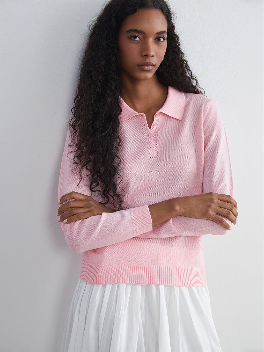 LCW Vision Polo Neck Women's Knitwear Sweater -W5FG02Z8-EDG