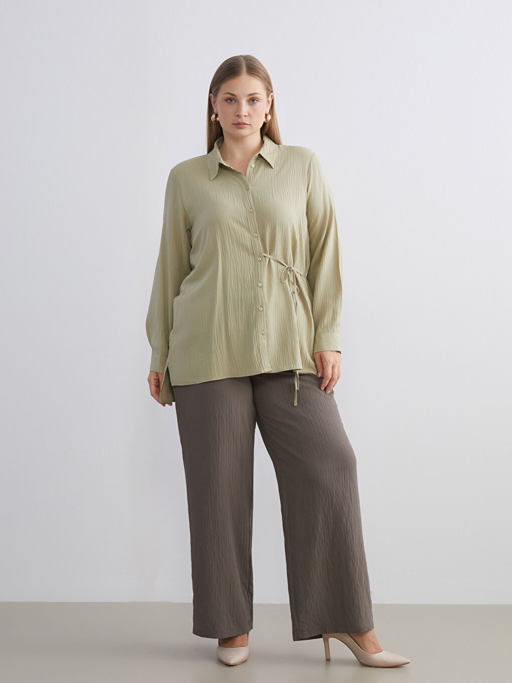 Textured Women's Shirt Tunic-5
