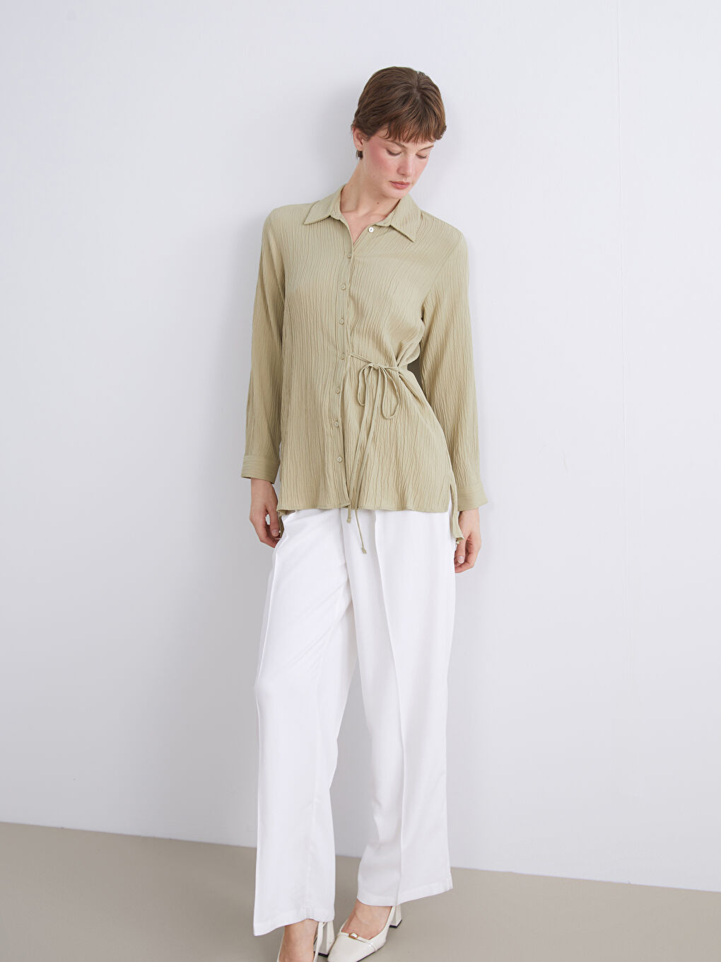 Textured Women's Shirt Tunic-2