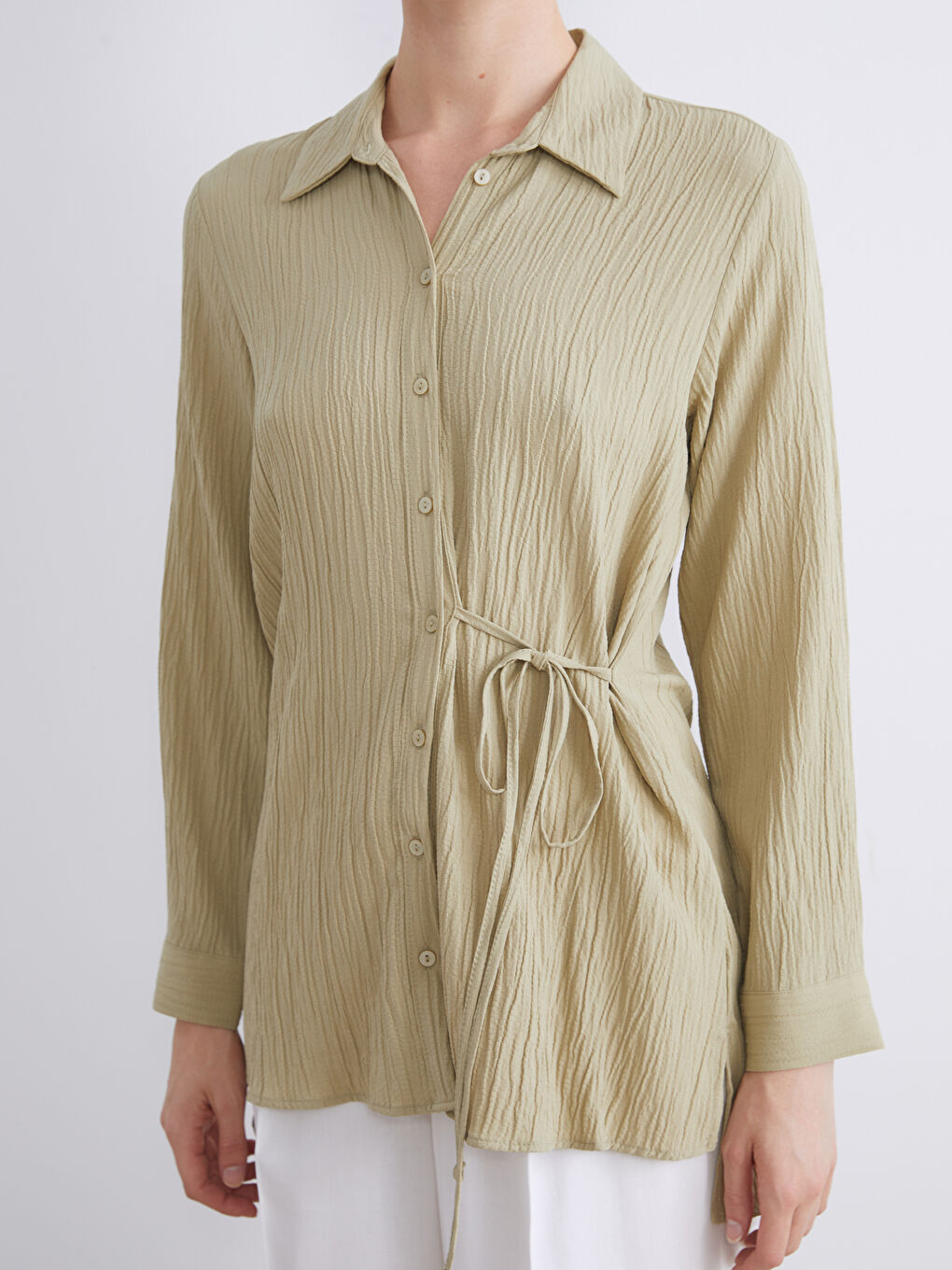 Textured Women's Shirt Tunic-3