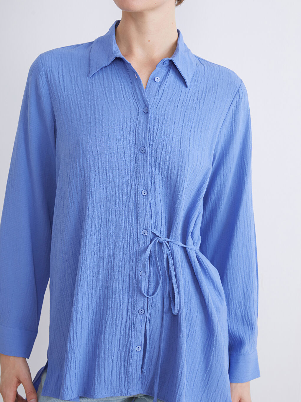 Textured Women's Shirt Tunic-3