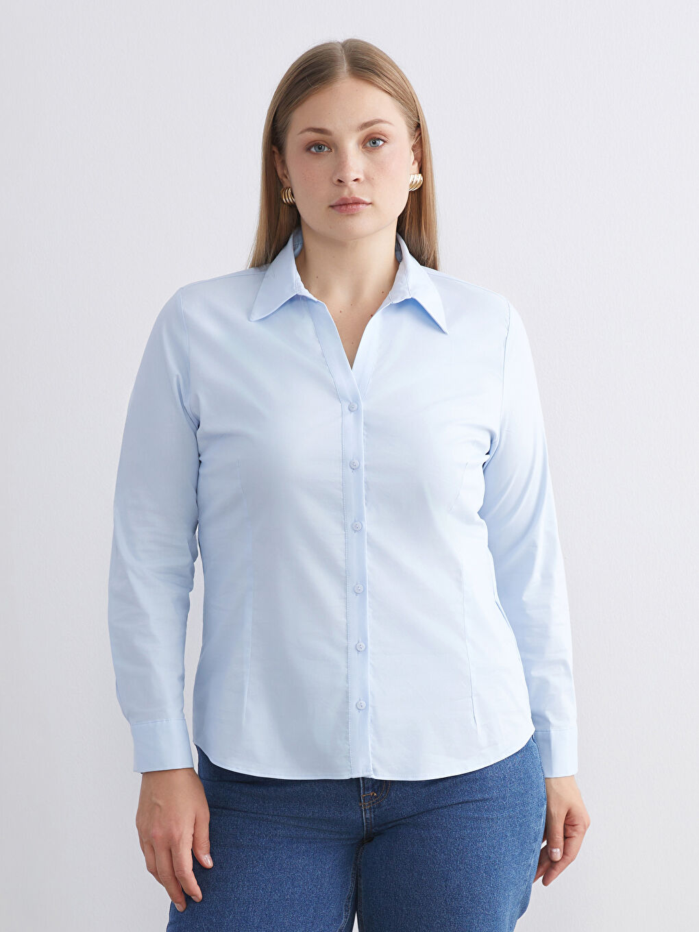 Chemise en Popeline pour Femmes-1