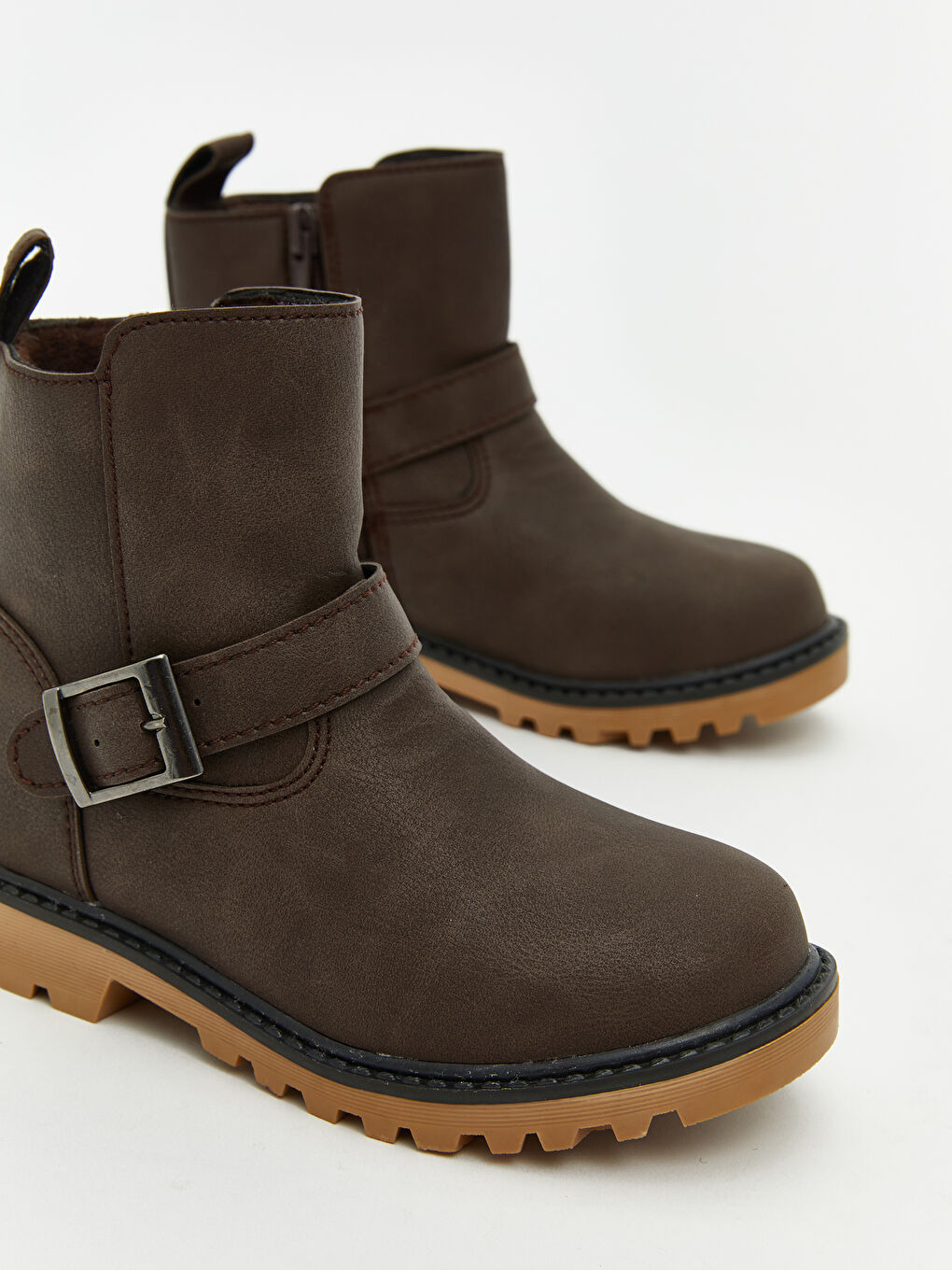 Kahverengi Deri Görünümlü Erkek Bebek Bot-2