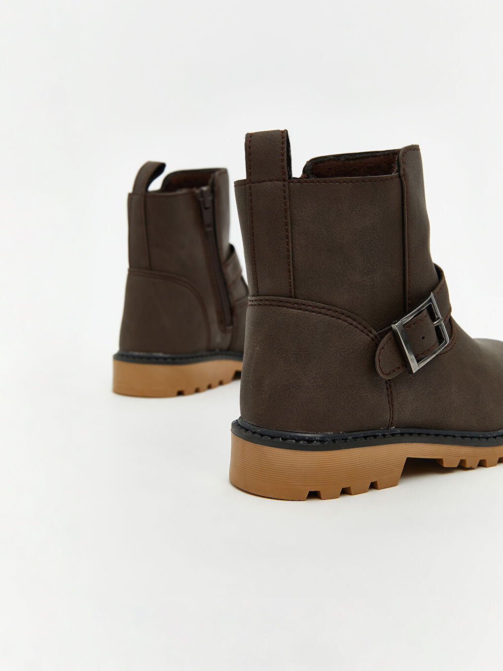 Kahverengi Deri Görünümlü Erkek Bebek Bot-4