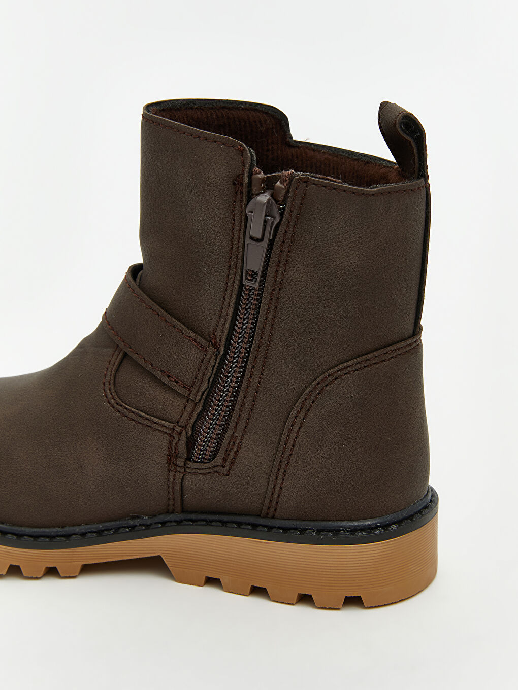 Kahverengi Deri Görünümlü Erkek Bebek Bot-5