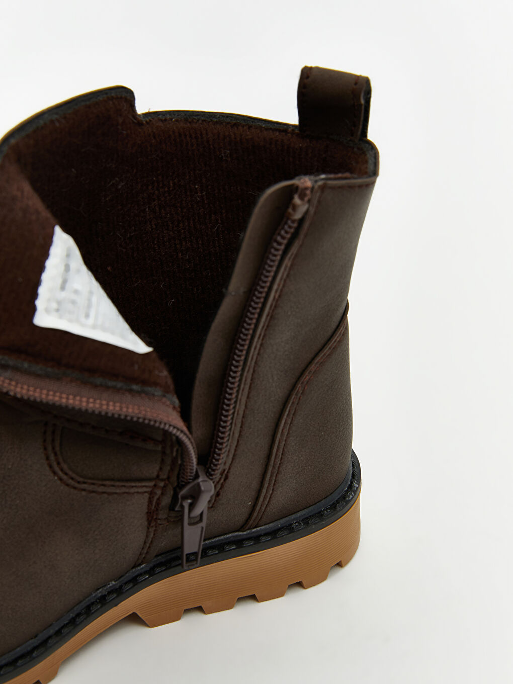 Kahverengi Deri Görünümlü Erkek Bebek Bot-6