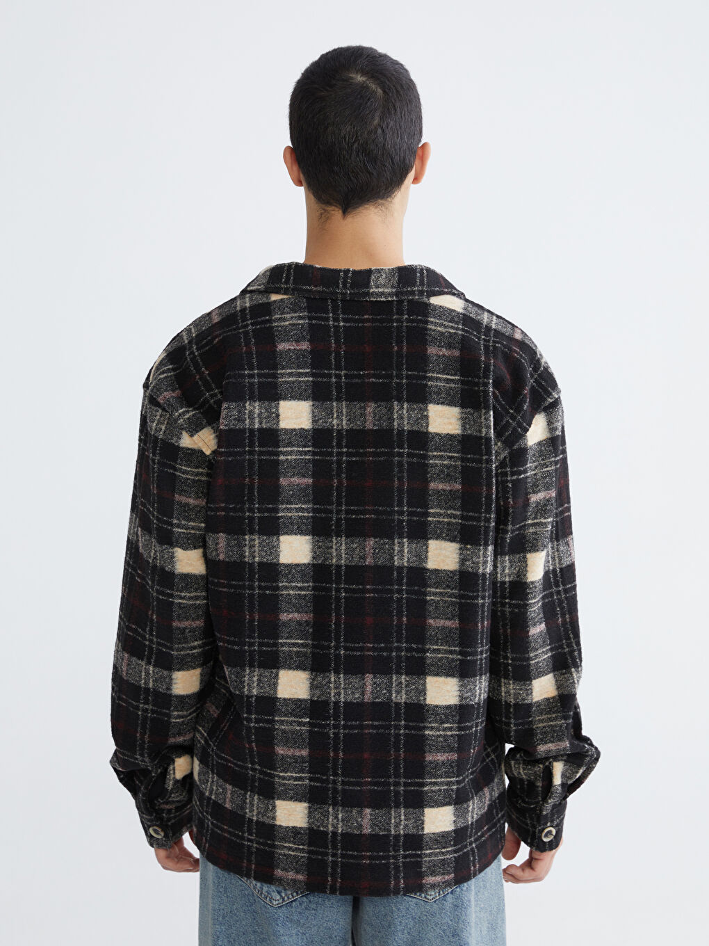 Comfortable Fit Plaid Men's Shirt Jacket-3