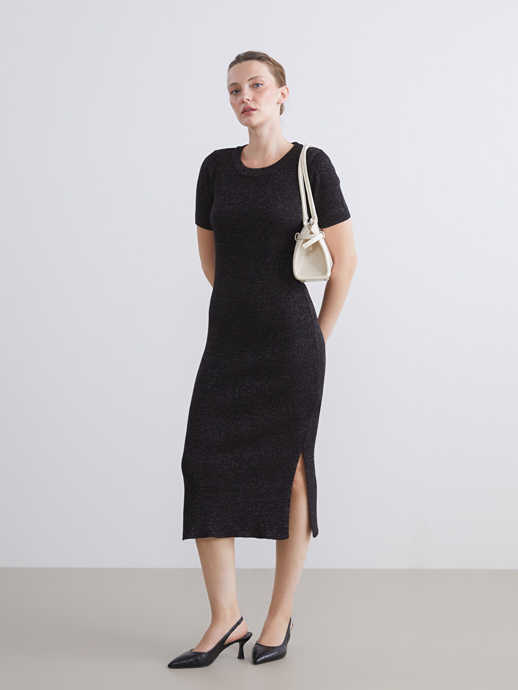 LCW Comfort Woman BLACK Dress -W5FG41Z8-CVL