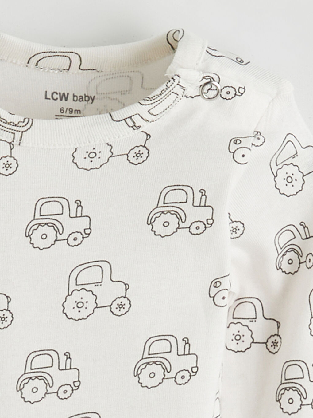 بدلة جسم للأولاد مطبوعة بأزرار كبس - ٣ قطع-4