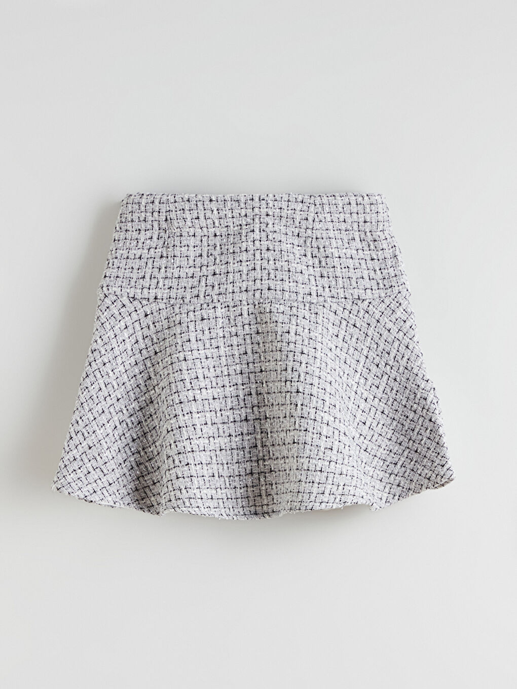 Gri Desenli Tüvit Kız Çocuk Etek-3