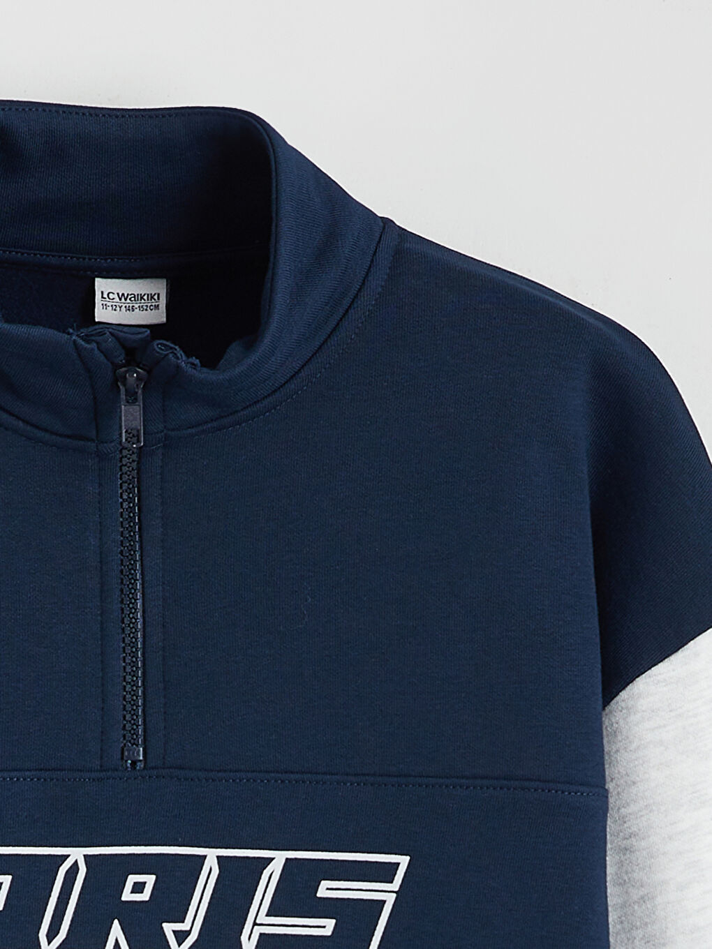 Funnel Neck Paris Print Boys' Thick Sweatshirt-1