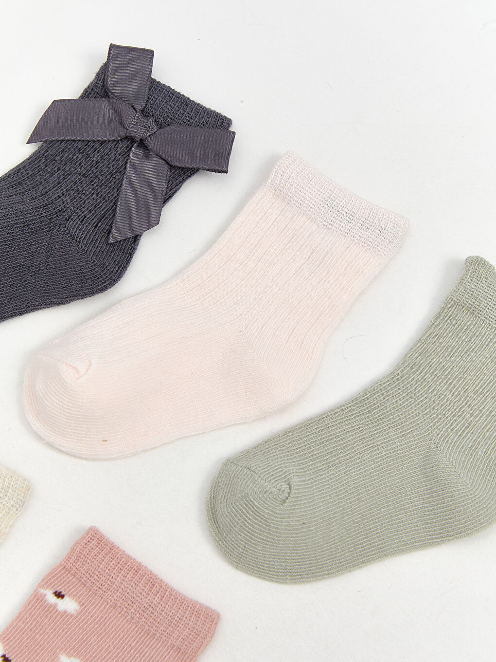 Patterned Baby Girls' Ankle Socks 5-Pack-1